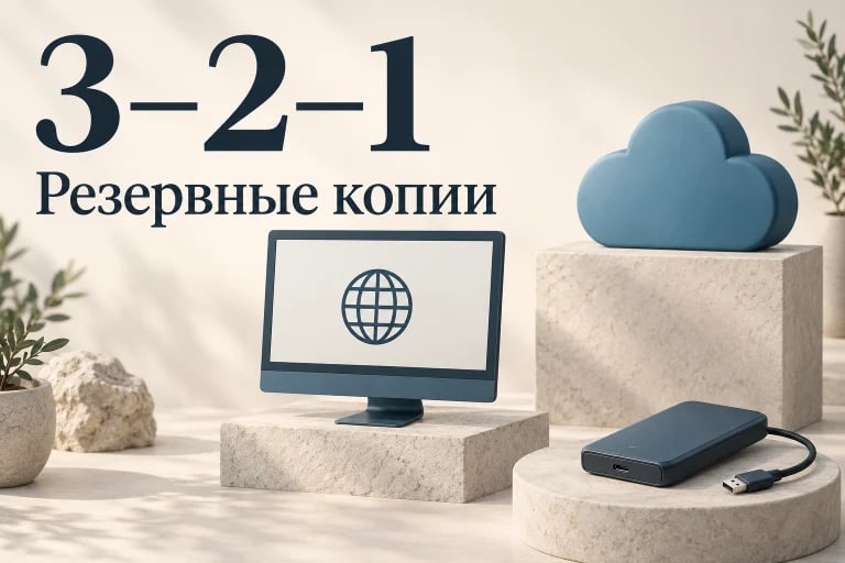 Правило 3–2–1: сайт, отдельное облачное хранилище и внешний диск для резервных копий